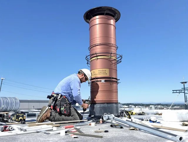 Installed chimney liner by Mayfield Heights Chimney Sweep in Mayfield Heights, OH