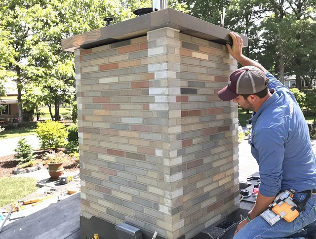 Mayfield Heights Chimney Sweep completing a modern chimney remodel in Mayfield Heights, OH
