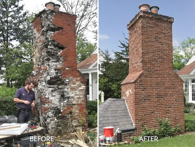 Mayfield Heights Chimney Sweep performing a full chimney restoration in Mayfield Heights, OH
