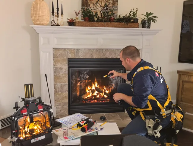 Safety-focused fireplace inspection by Mayfield Heights Chimney Sweep in Mayfield Heights, OH